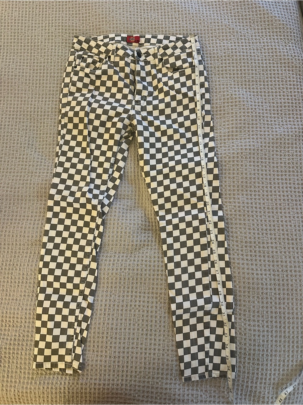 Dickies Black and White Checkered Skinny Pants - Picture 5 of 7